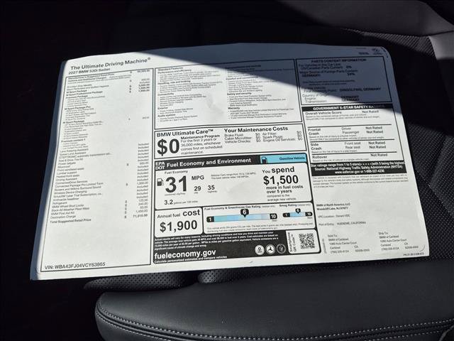 New 2027 BMW 530i w/ M Sport Package RWD image 17