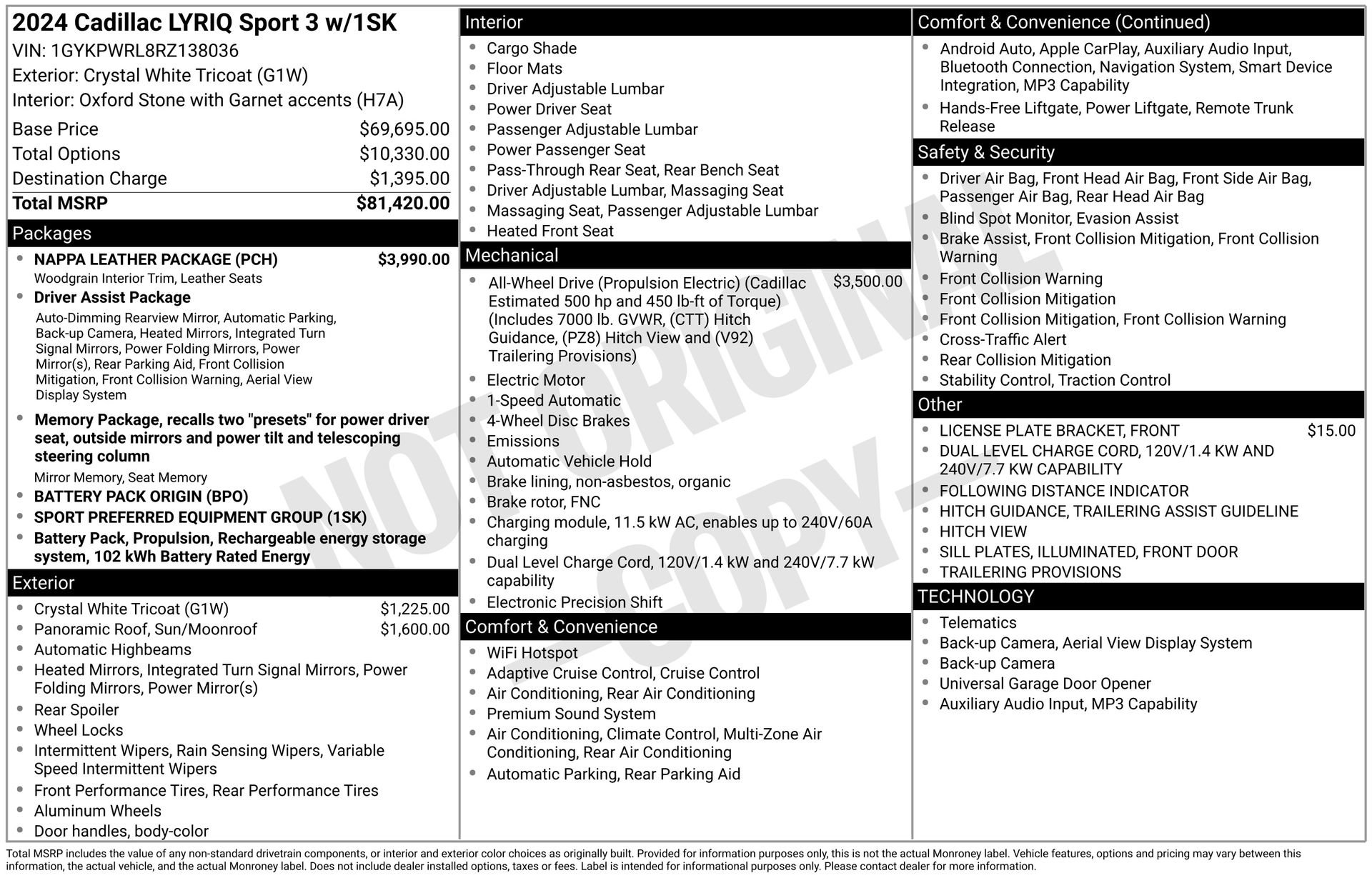 Certified 2024 Cadillac Lyriq Sport w/ Nappa Leather Package image 44