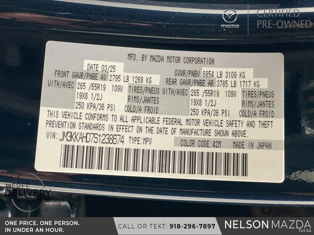 Certified 2025 MAZDA CX-90 3.3 Turbo w/ Select Package image 61