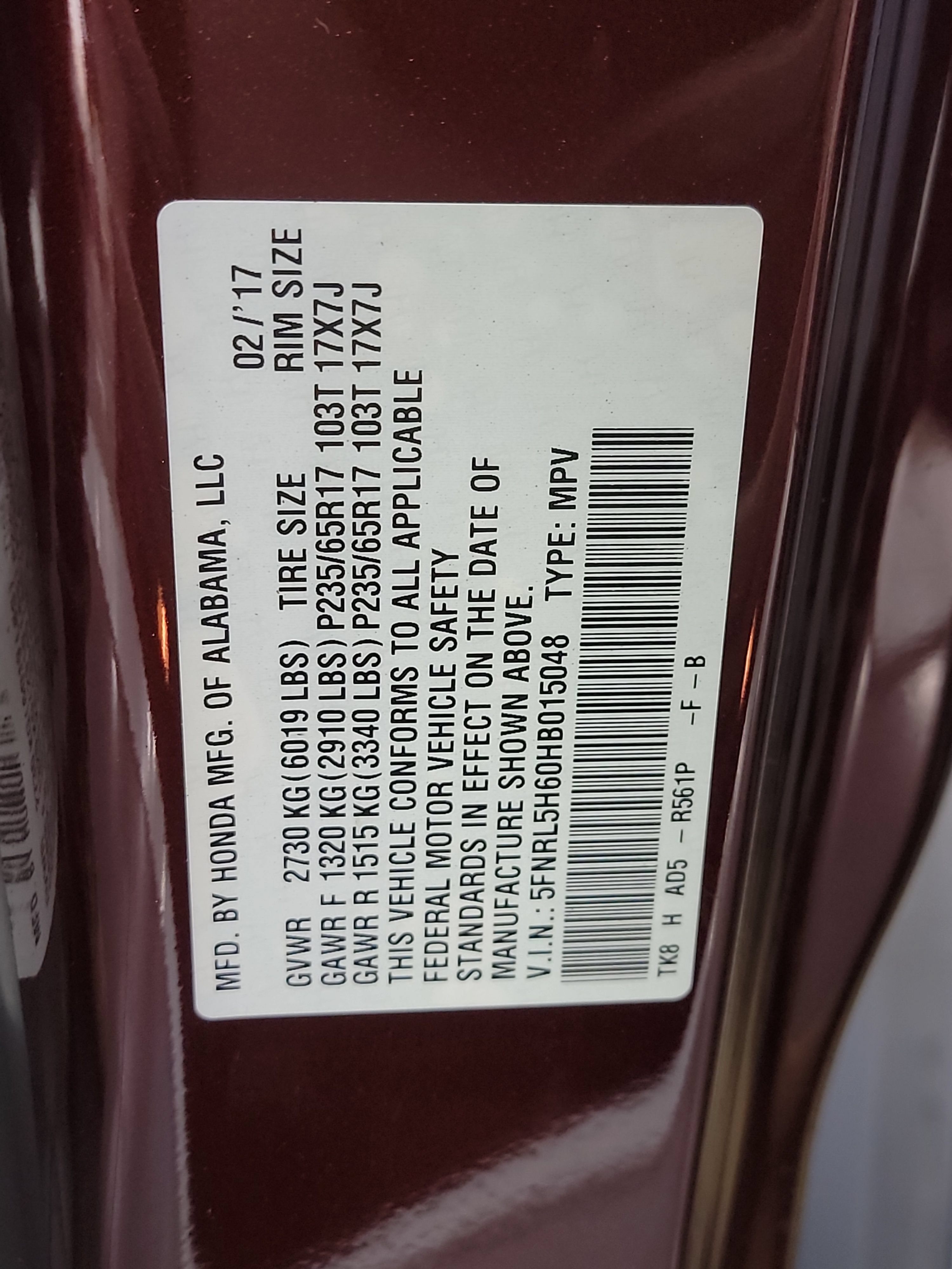 Used 2017 Honda Odyssey EX-L image 33
