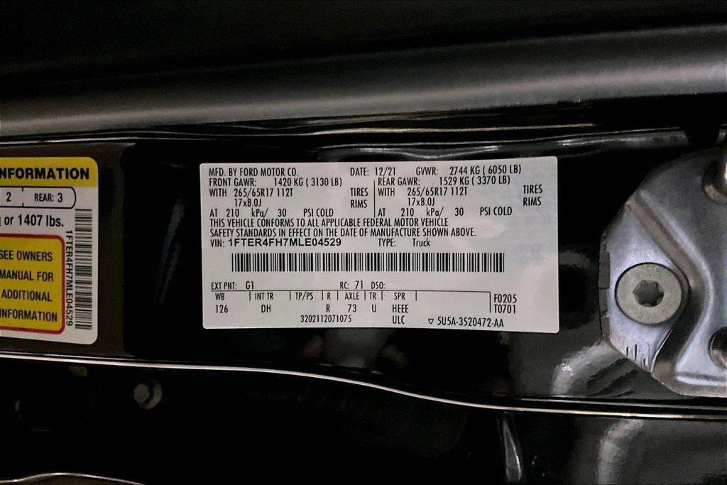 Used 2021 Ford Ranger Lariat w/ Equipment Group 501A High AWD/4WD image 32
