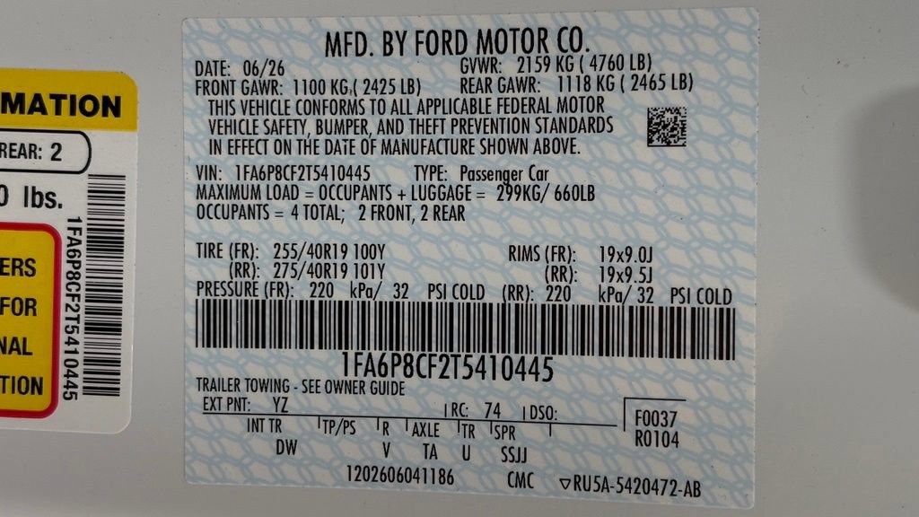 New 2026 Ford Mustang GT w/ GT Performance Package RWD image 40