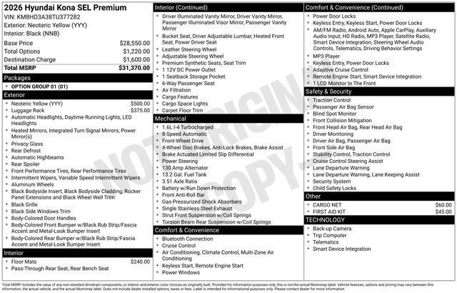 New 2026 Hyundai Kona SEL Premium image 26