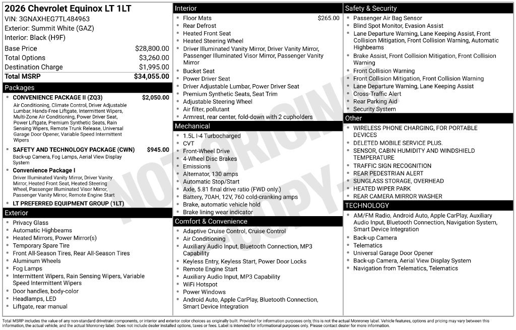 New 2026 Chevrolet Equinox LT w/ Convenience Package II FWD image 4