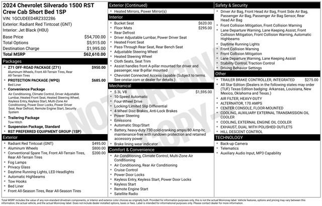 Used 2024 Chevrolet Silverado 1500 RST w/ Z71 Off-Road Package AWD/4WD image 5