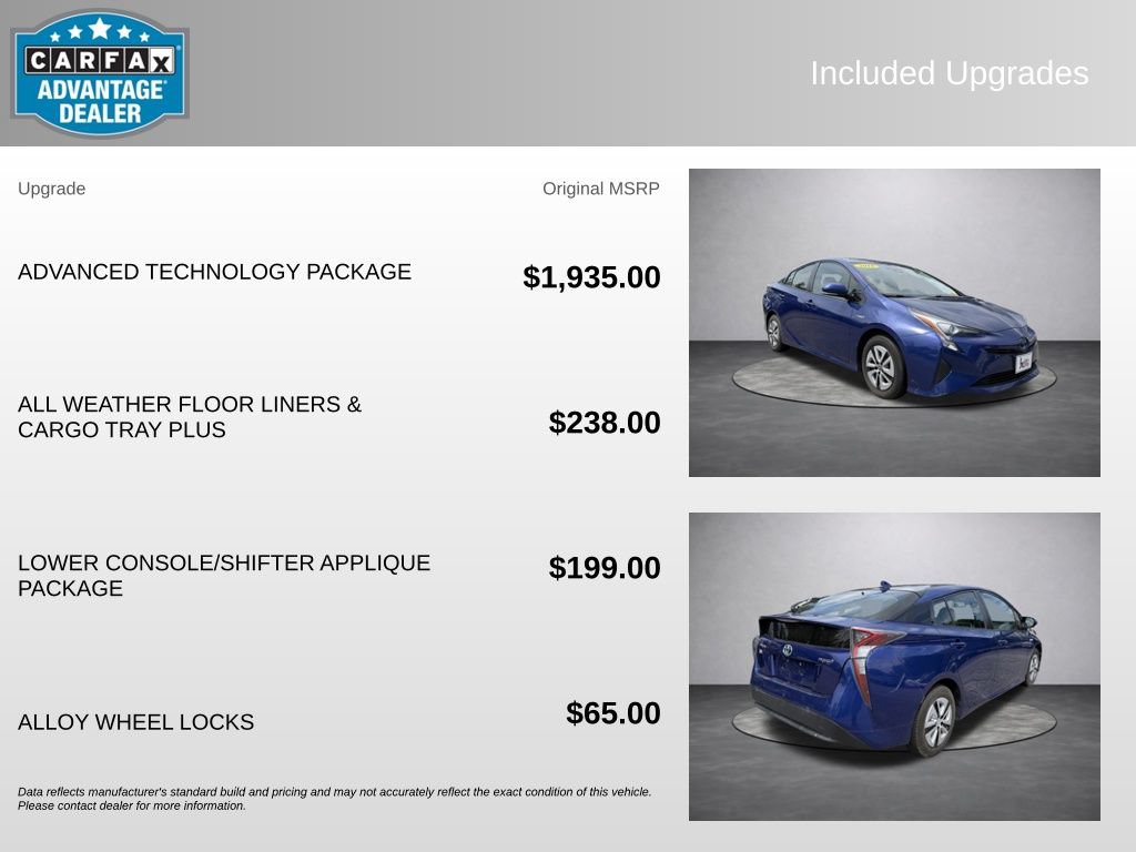 Used 2016 Toyota Prius Four w/ Advanced Technology Package FWD image 5