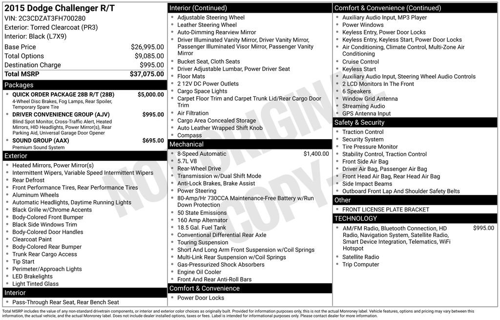 Used 2015 Dodge Challenger R/T w/ Quick Order Package 28B R/T image 41