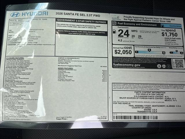 New 2026 Hyundai Santa Fe SEL FWD image 18