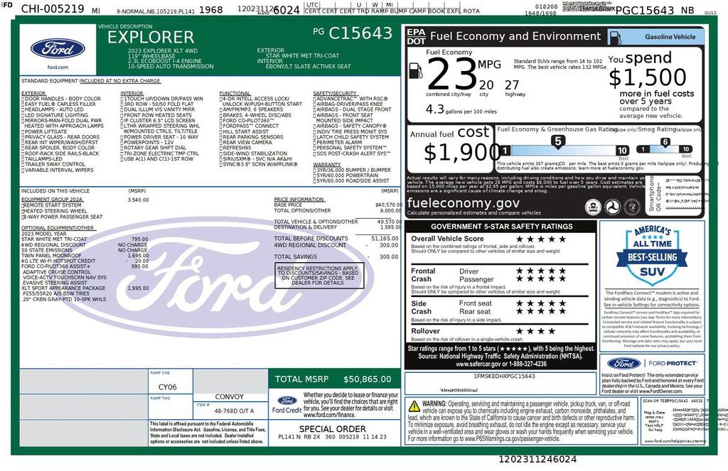 Used 2023 Ford Explorer XLT w/ Equipment Group 202A image 40