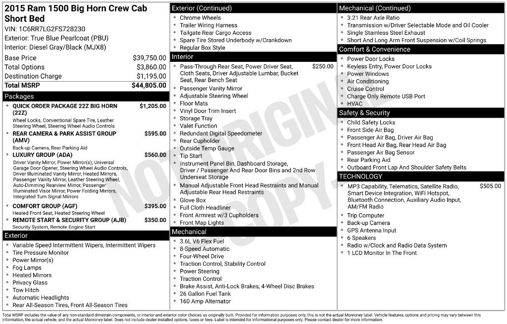 Used 2015 RAM 1500 Big Horn AWD/4WD image 6