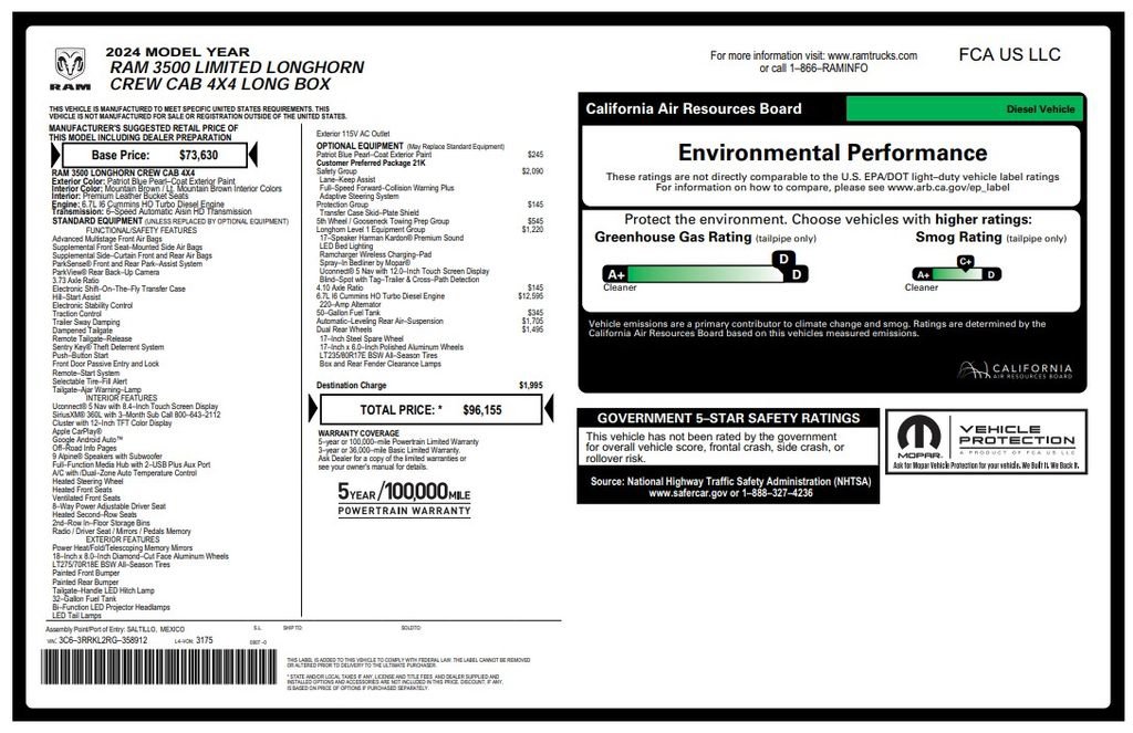 Certified 2024 RAM 3500 Limited w/ Safety Group AWD/4WD image 8
