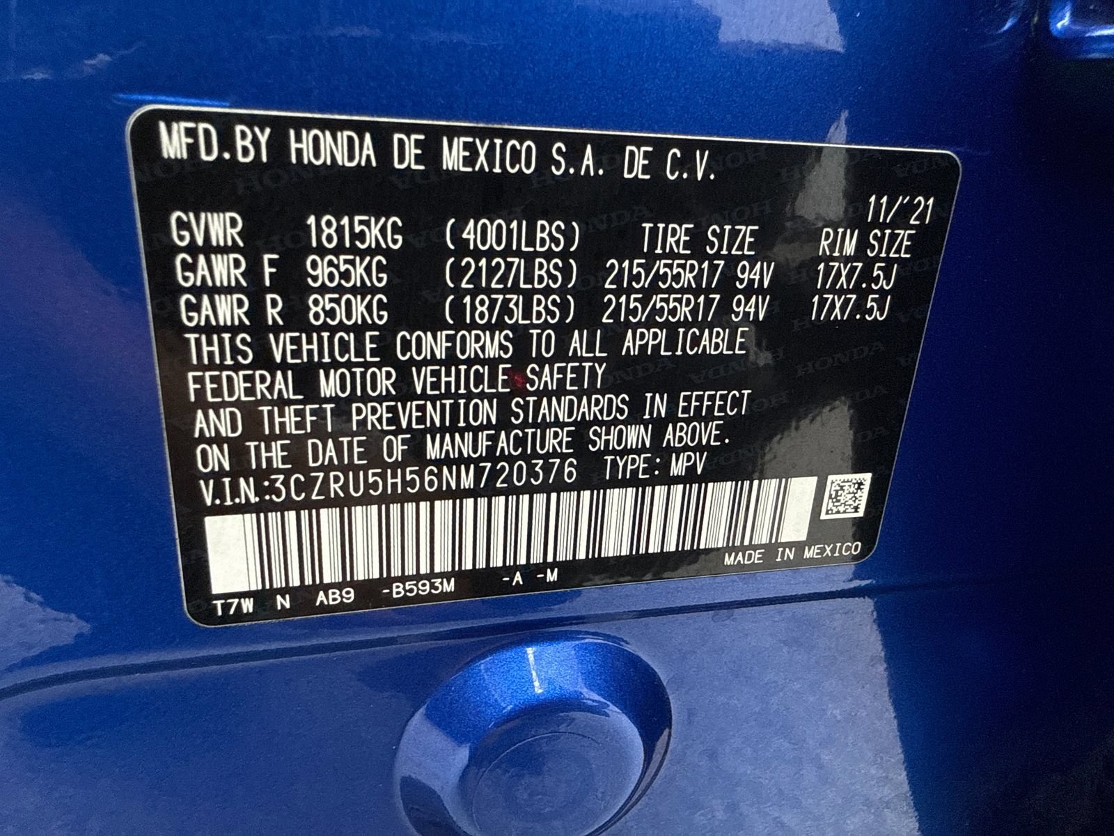 Used 2022 Honda HR-V EX image 50