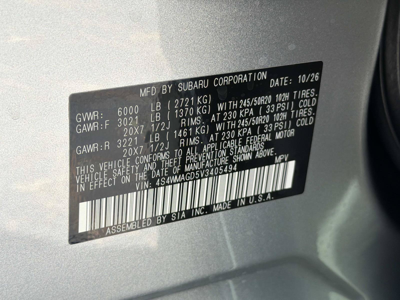 New 2027 Subaru Ascent Limited AWD/4WD image 26