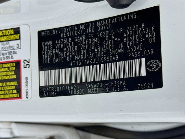 Certified 2020 Toyota Camry SE FWD image 29