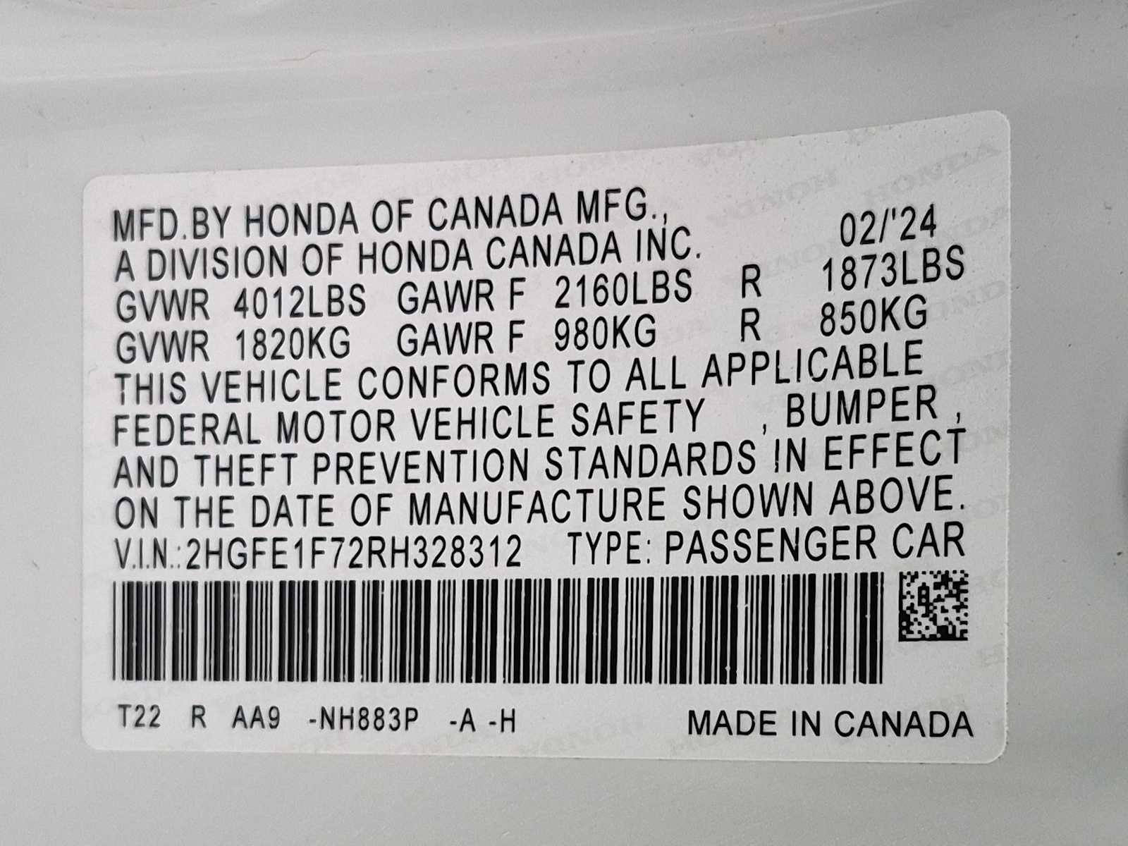 Certified 2024 Honda Civic EX image 33
