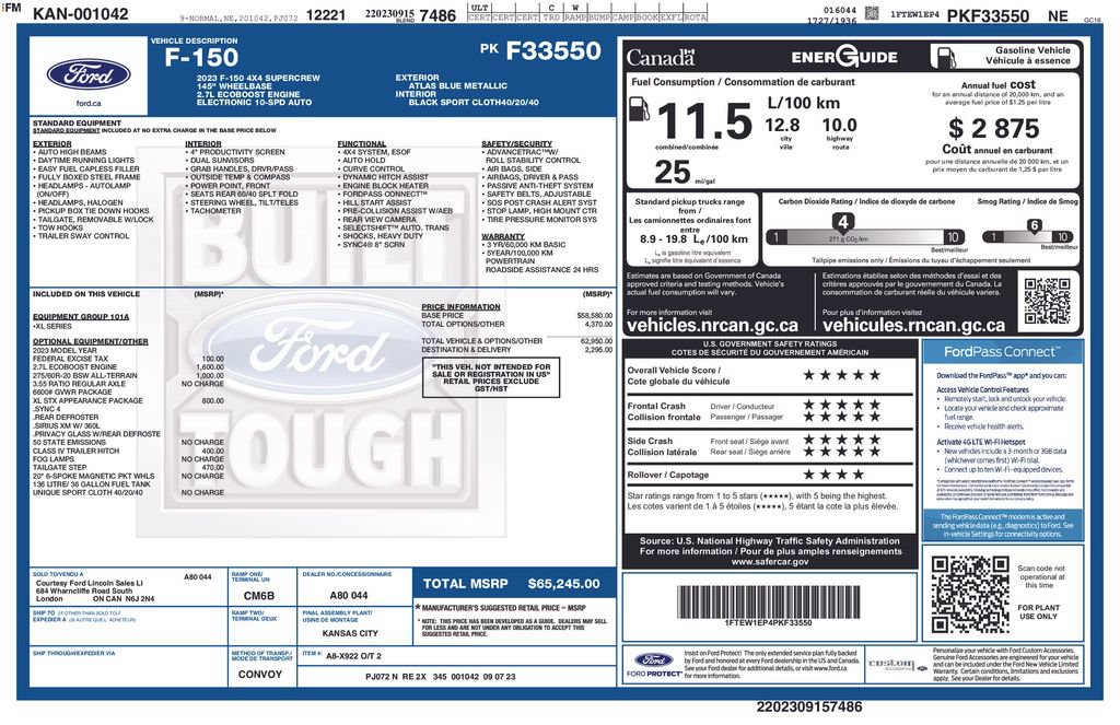 Used 2023 Ford F150 XL w/ XL STX Apperance Package AWD/4WD image 28
