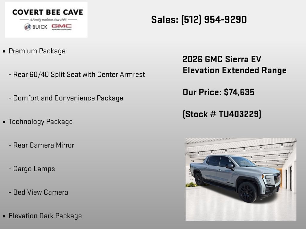 New 2026 GMC Sierra EV Elevation w/ Premium Package AWD/4WD image 20
