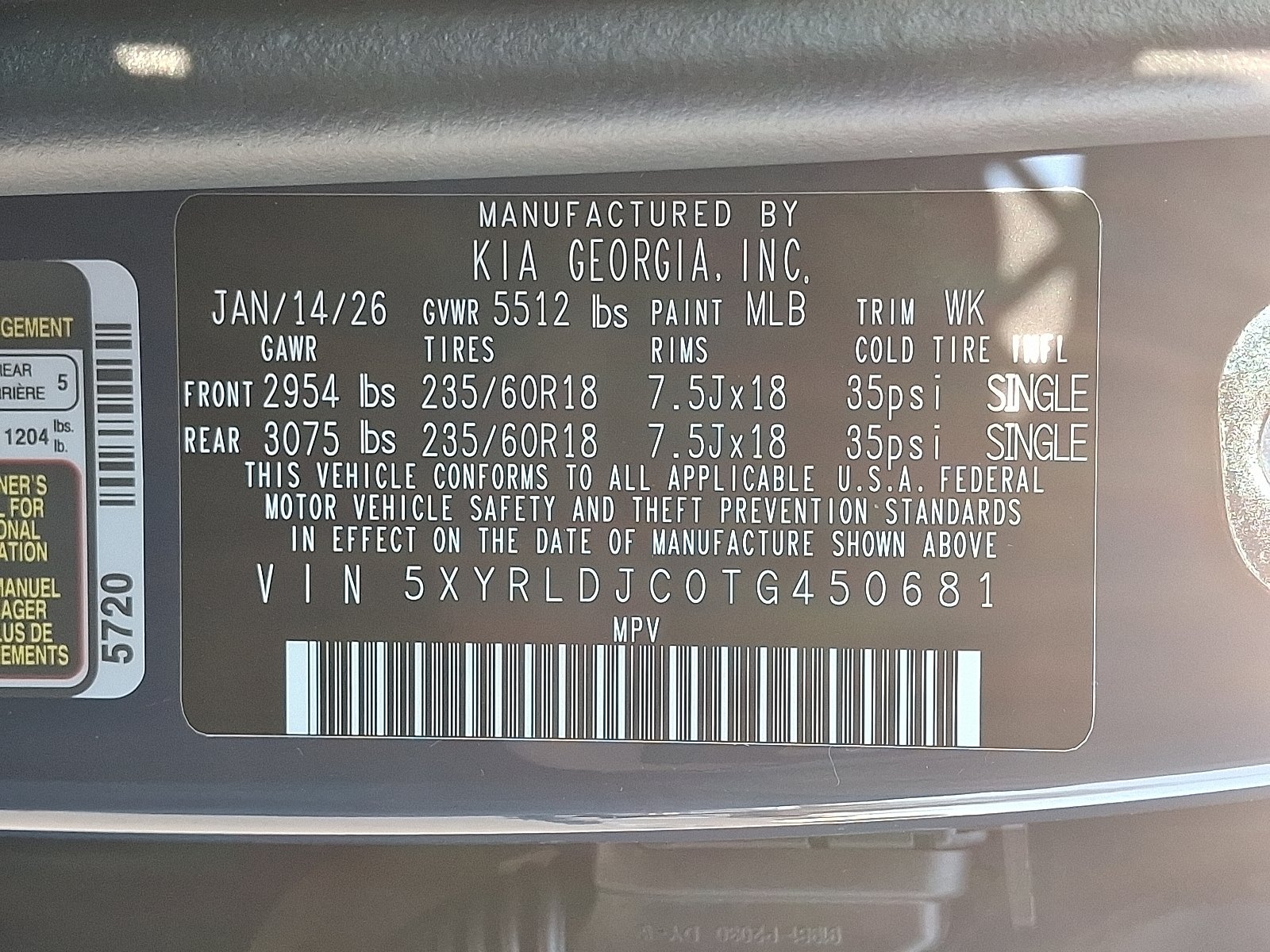 New 2026 Kia Sorento S AWD/4WD image 18