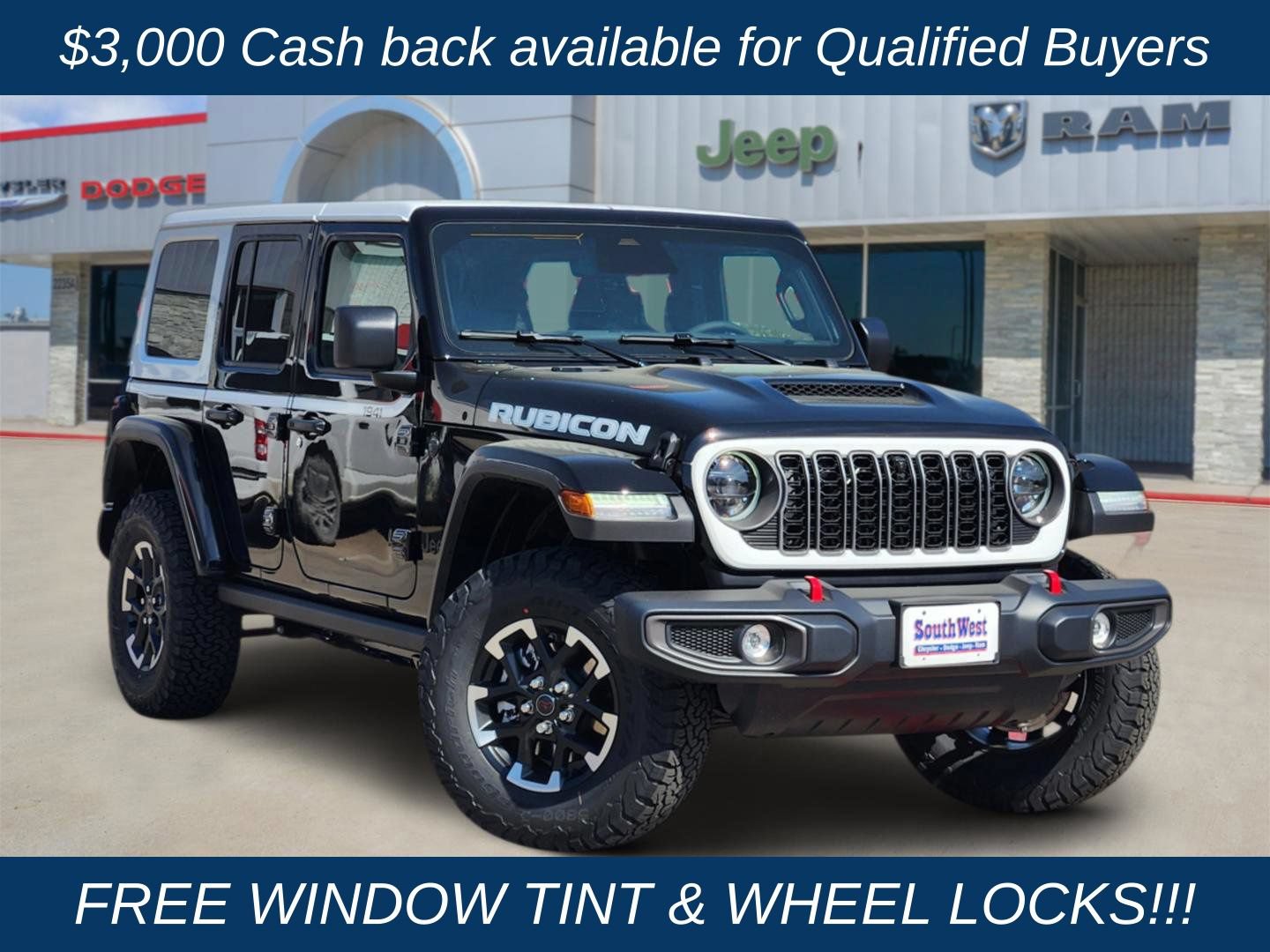 New 2026 Jeep Wrangler Unlimited Rubicon w/ Whitecap Package AWD/4WD image 1