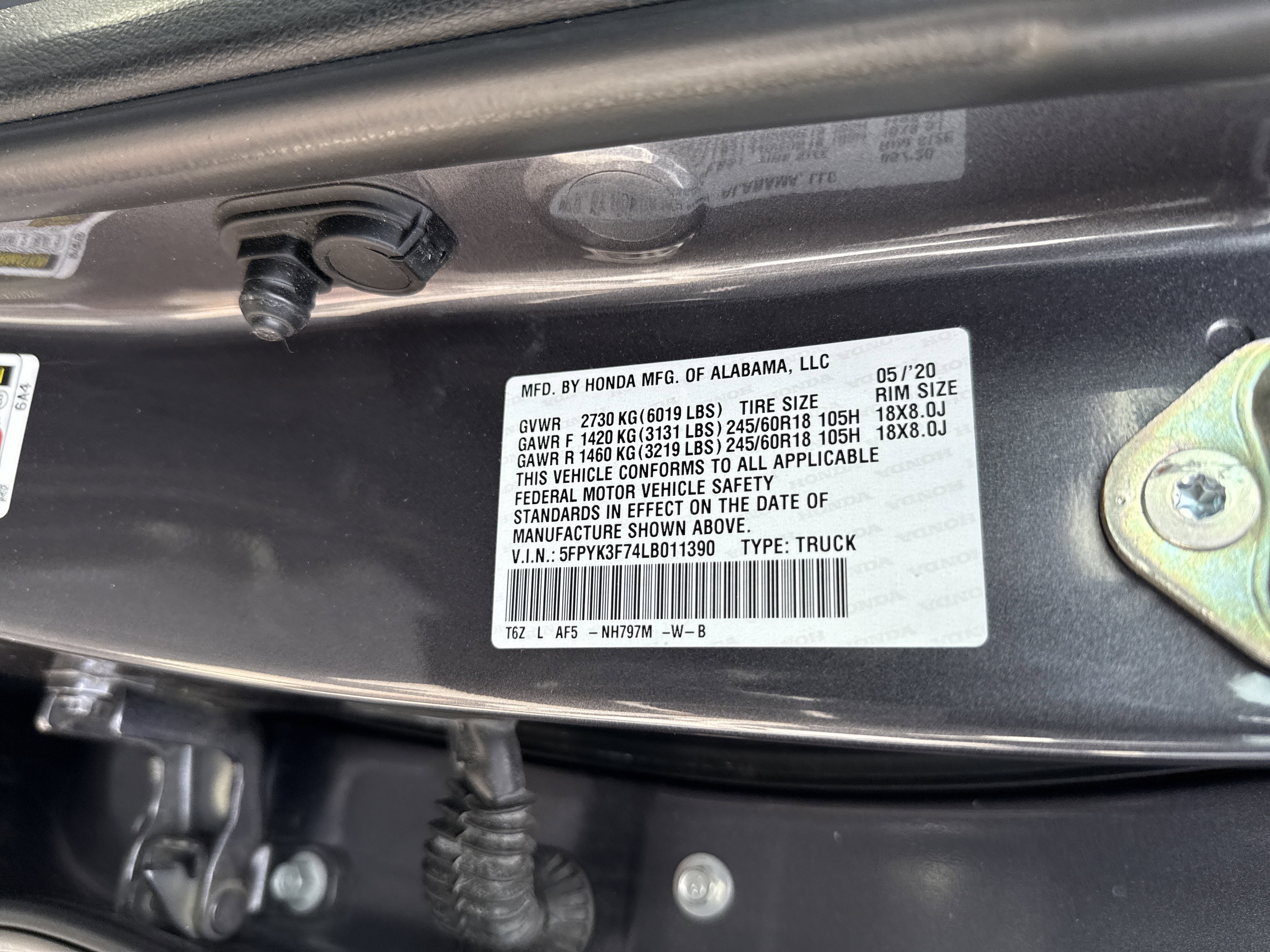 Certified 2020 Honda Ridgeline RTL-E image 37