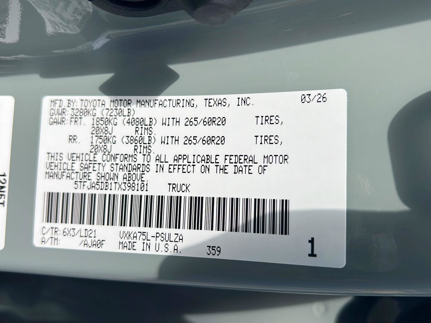 New 2026 Toyota Tundra Limited AWD/4WD image 38