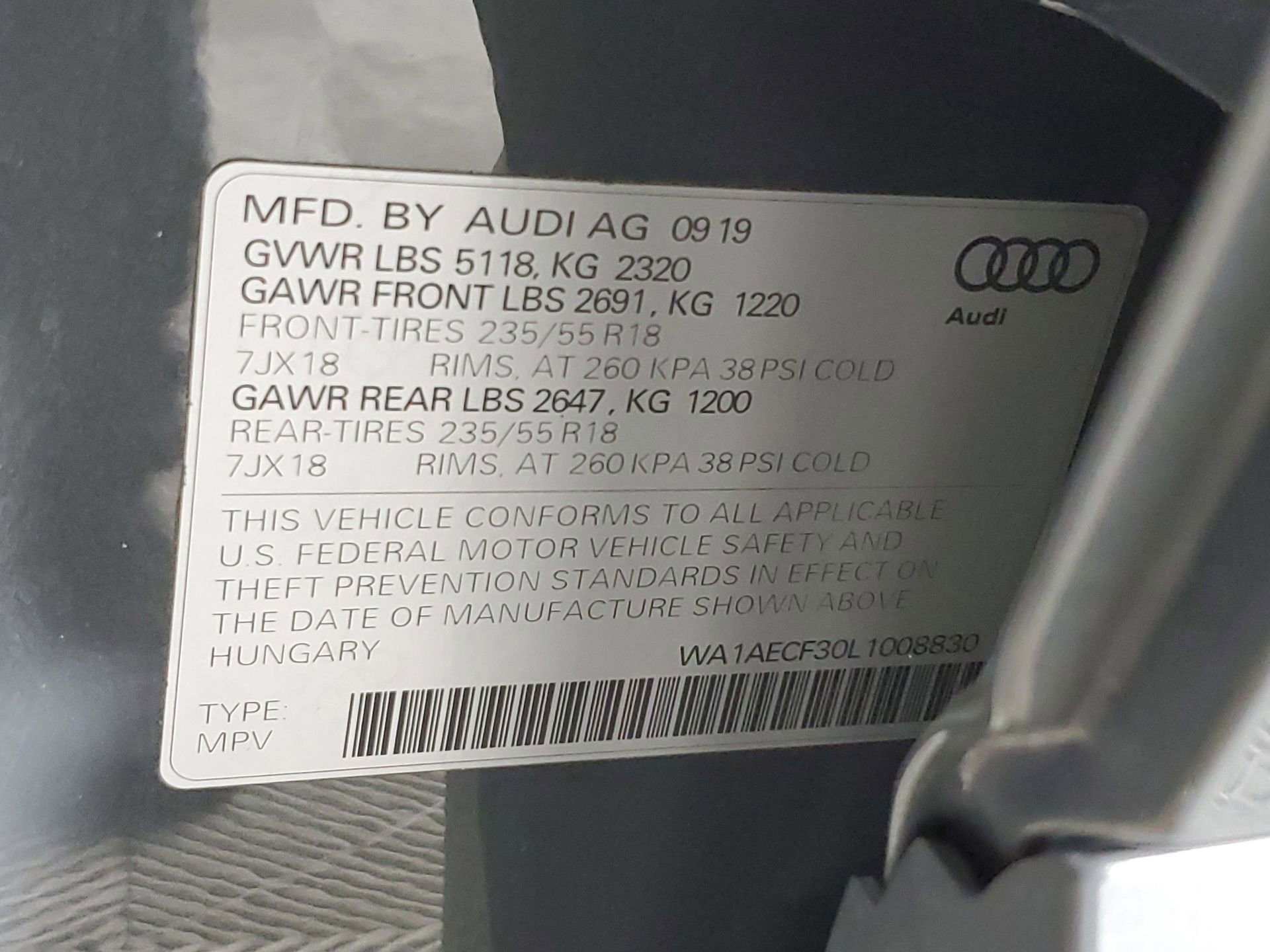 Used 2020 Audi Q3 2.0T Premium w/ Convenience Package image 51