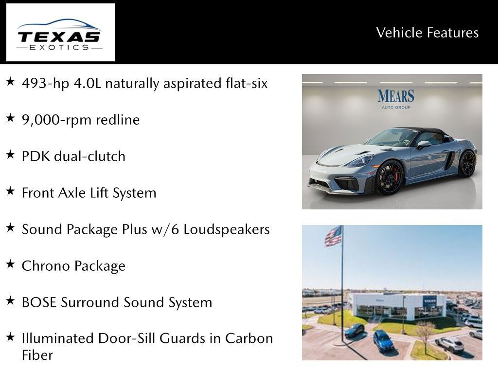 Used 2025 Porsche 718 Boxster Spyder RS w/ Light Design Package image 2