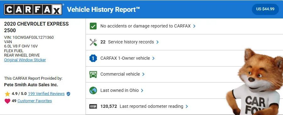 Used 2020 Chevrolet Express 2500 w/ Driver Convenience Package image 3