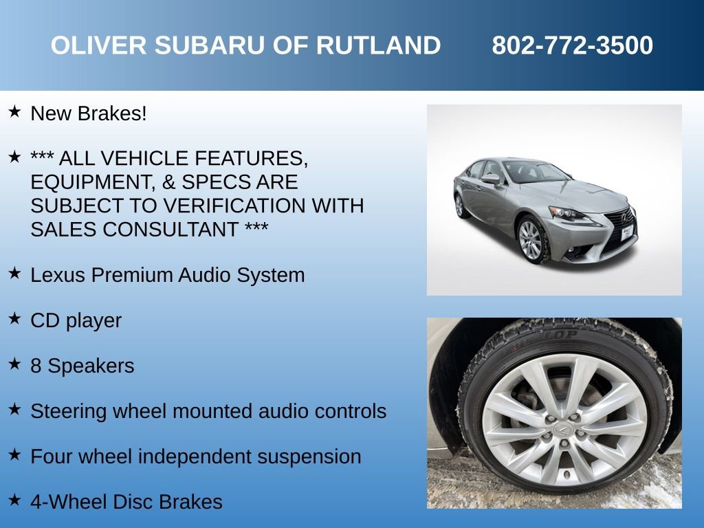 Used 2015 Lexus IS 250 AWD w/ Premium Package image 9