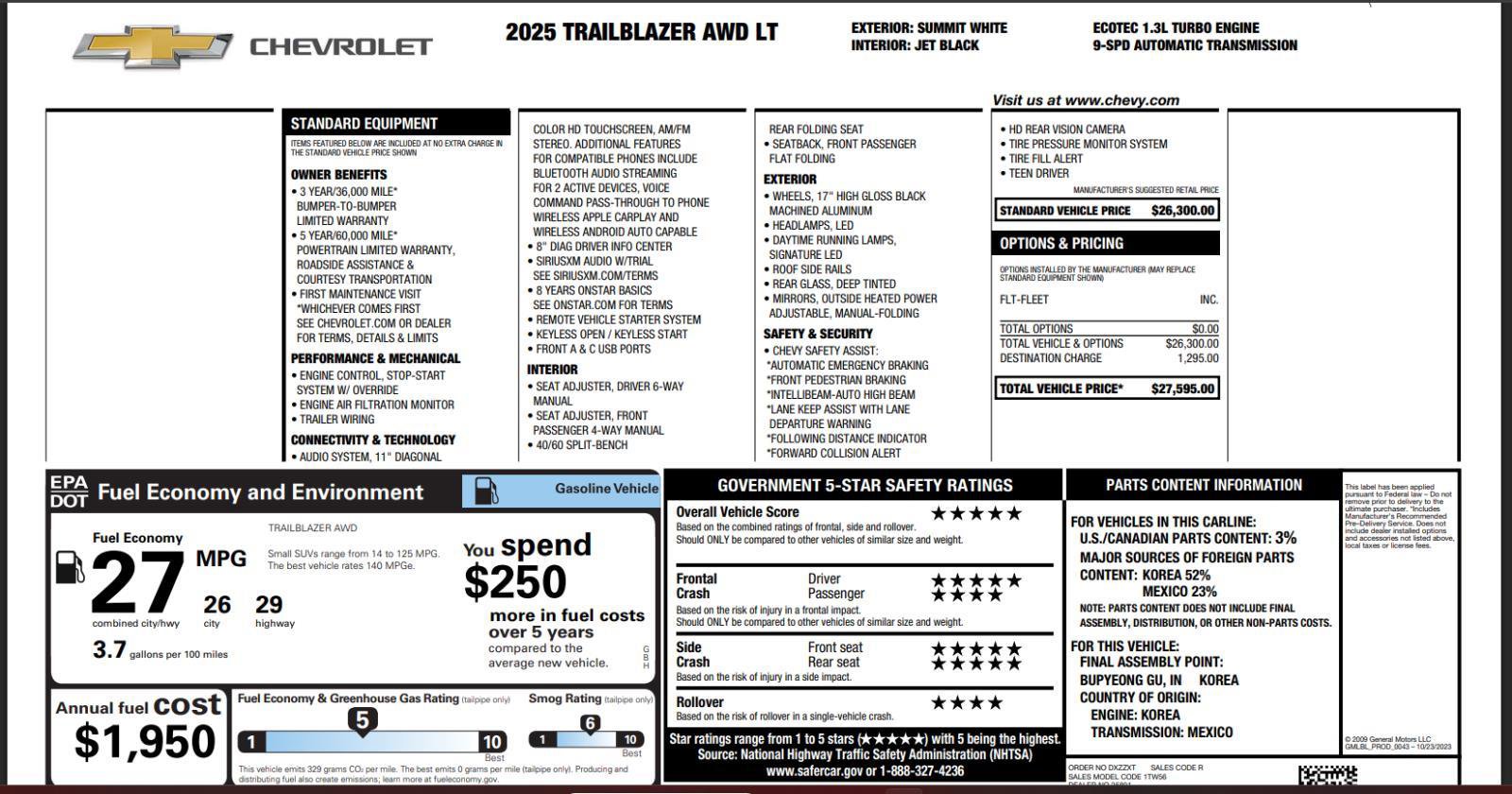 Used 2025 Chevrolet TrailBlazer LT AWD/4WD image 4