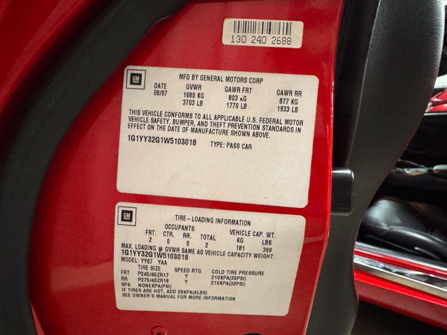 Used 1998 Chevrolet Corvette Convertible w/ Memory Pkg RWD image 34