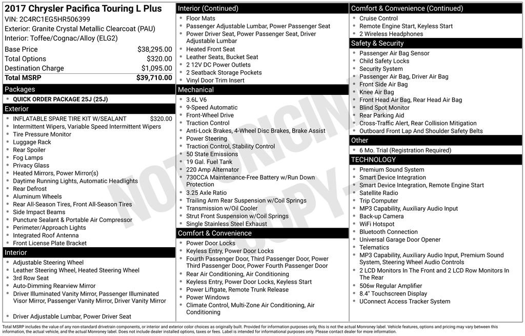 Used 2017 Chrysler Pacifica Touring-L Plus FWD image 21