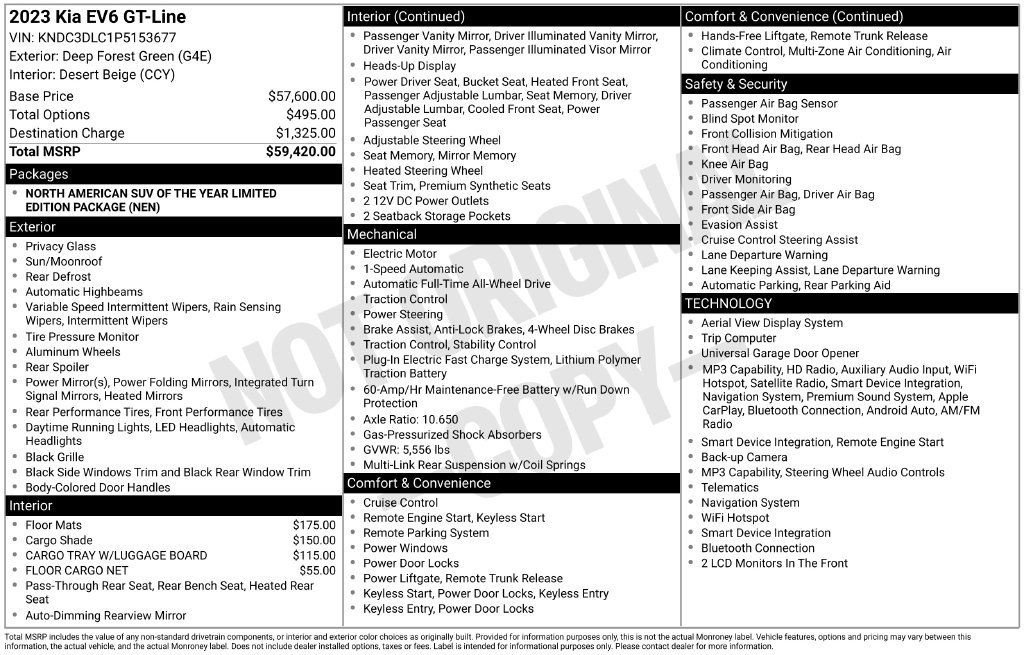 Certified 2023 Kia EV6 GT-Line AWD/4WD image 10