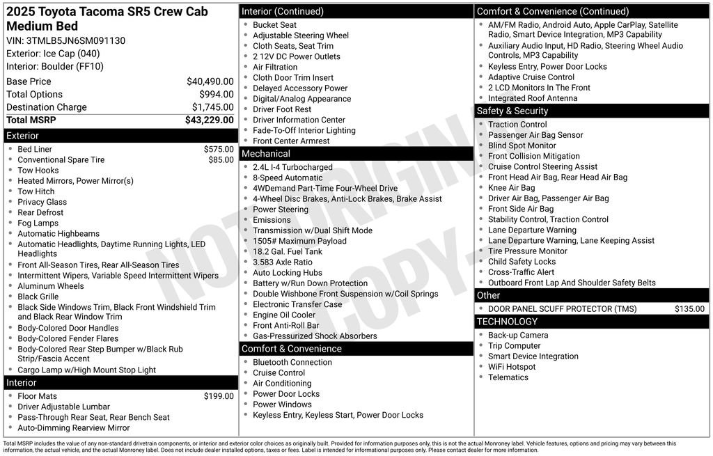 Certified 2025 Toyota Tacoma SR5 AWD/4WD image 61