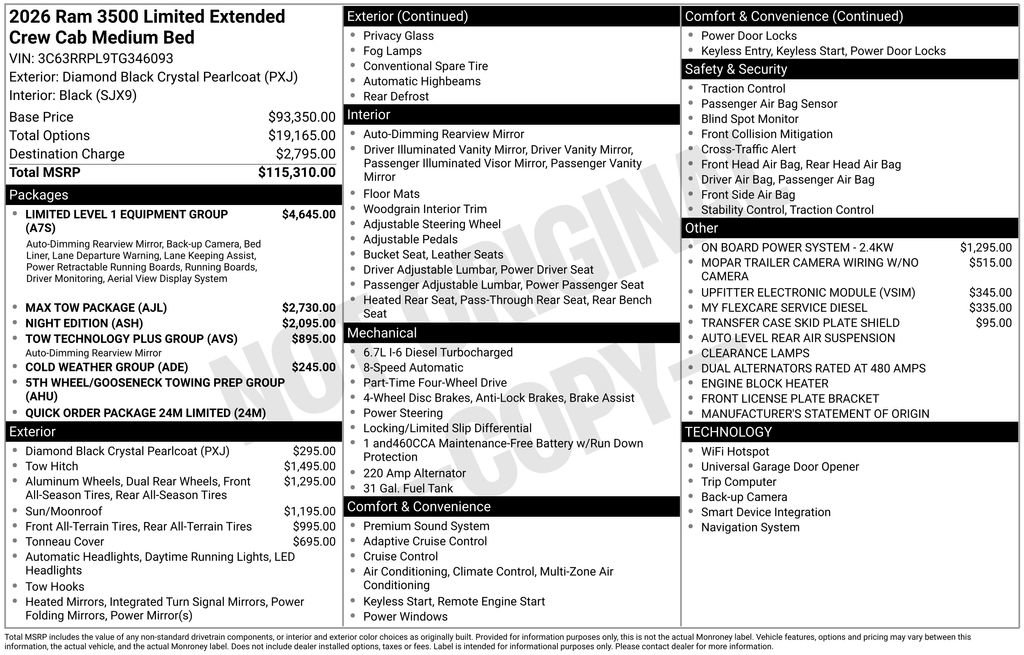 New 2026 RAM 3500 Limited AWD/4WD image 5