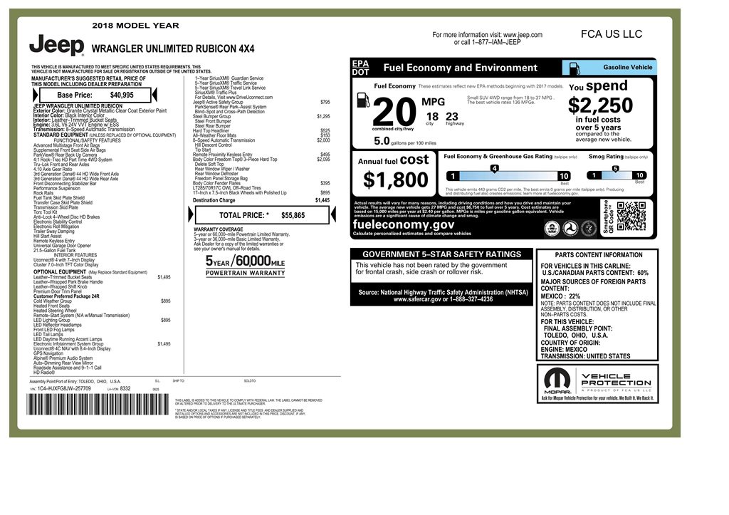 Used 2018 Jeep Wrangler Unlimited Rubicon image 9