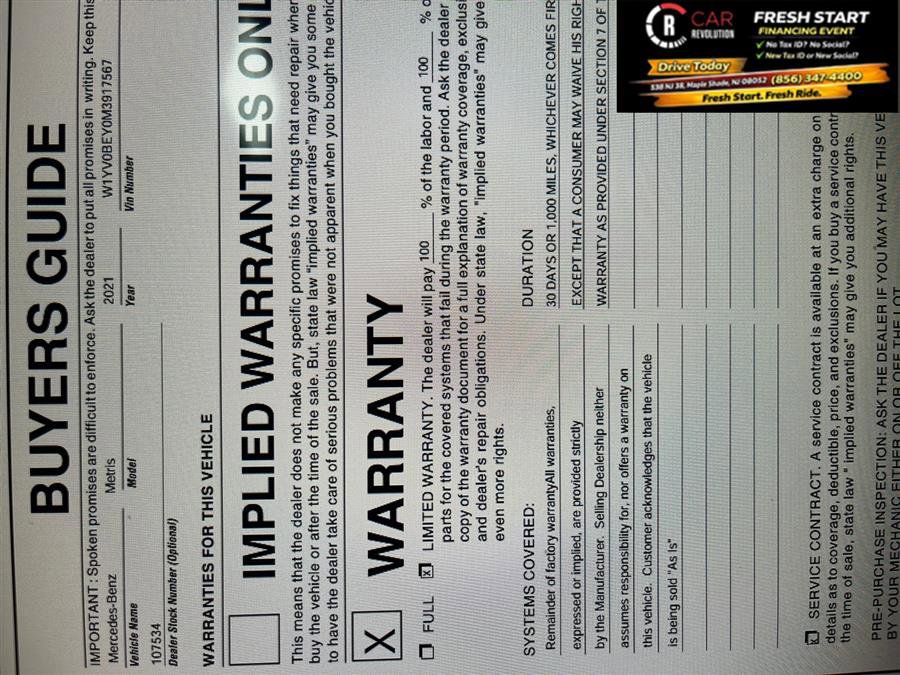 Used 2021 Mercedes-Benz Metris image 24