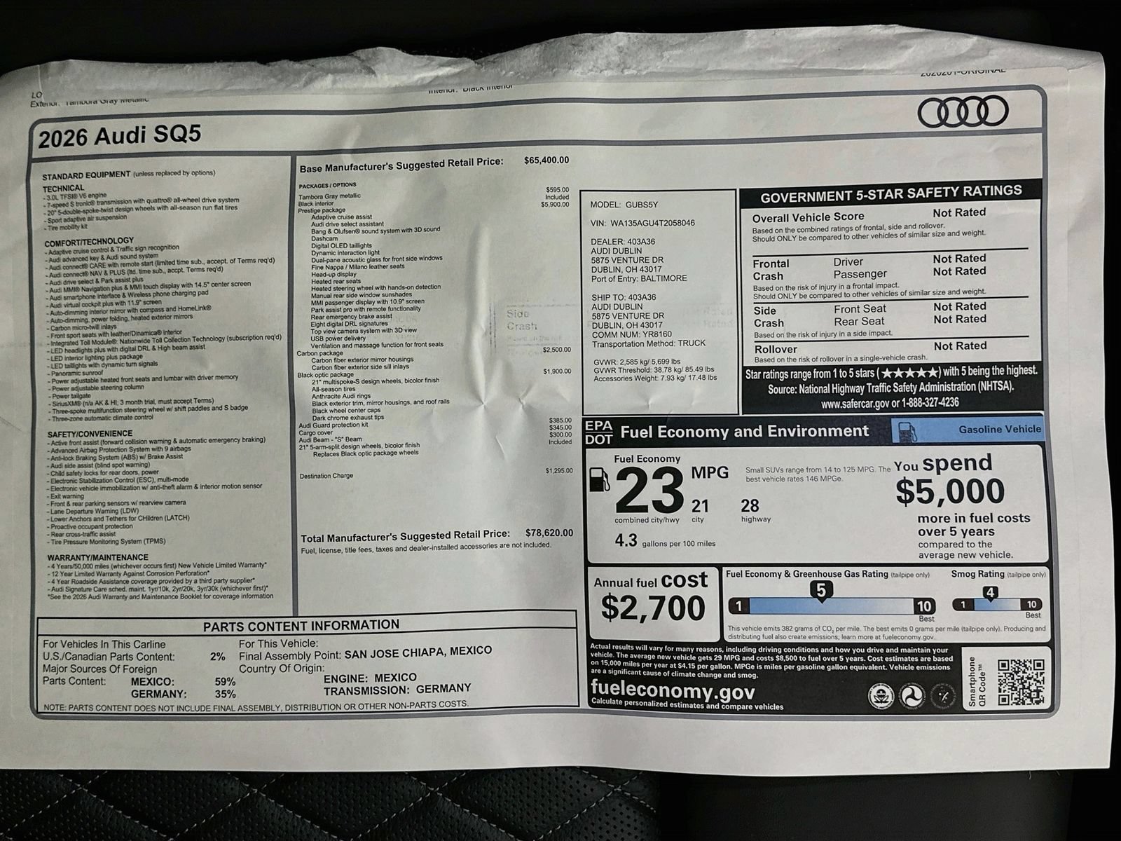 New 2026 Audi SQ5 Prestige AWD/4WD image 47