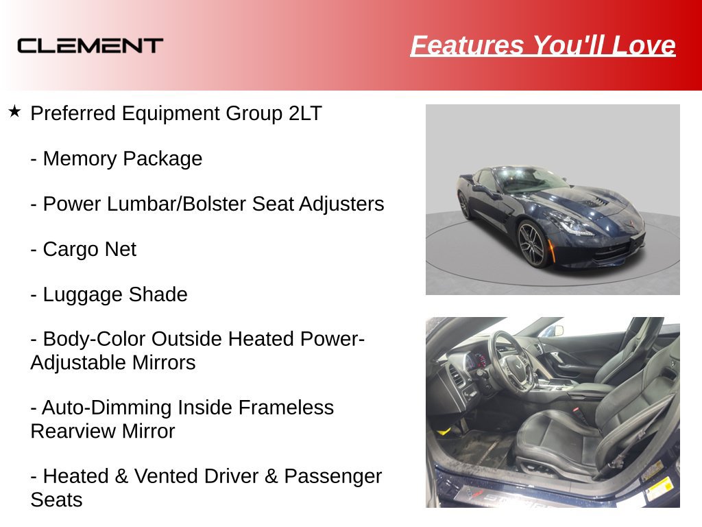 Used 2016 Chevrolet Corvette Stingray Coupe w/ 2LT Preferred Equipment Group RWD image 11