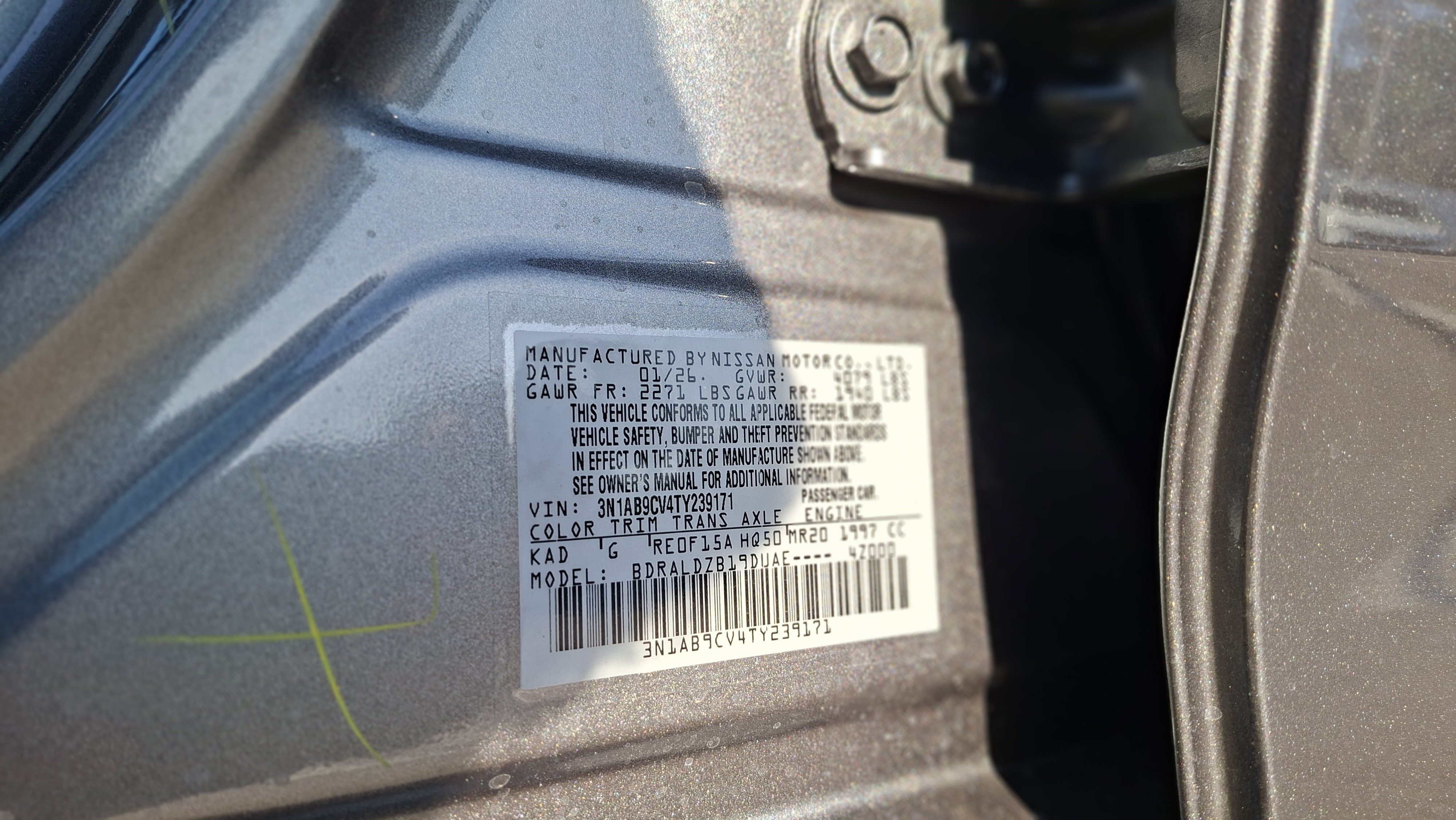 New 2026 Nissan Sentra SV w/ SV Convenience Package FWD image 18