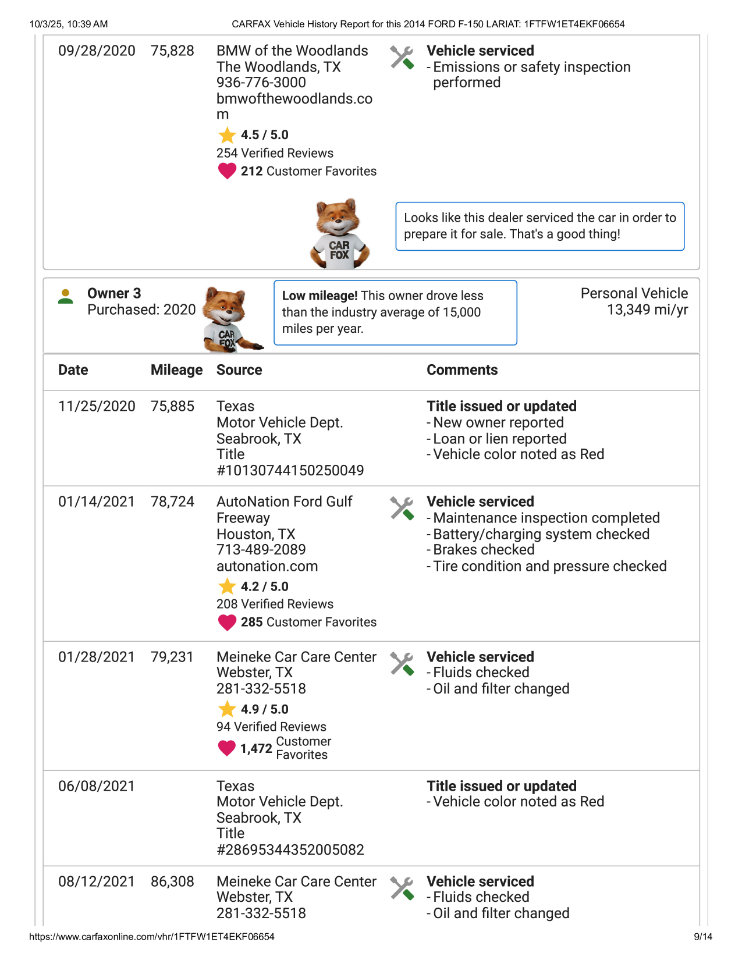 Used 2014 Ford F150 Lariat w/ Equipment Group 502A Luxury image 90