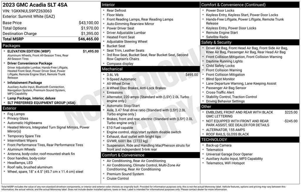 Certified 2023 GMC Acadia SLT w/ Elevation Edition AWD/4WD image 33