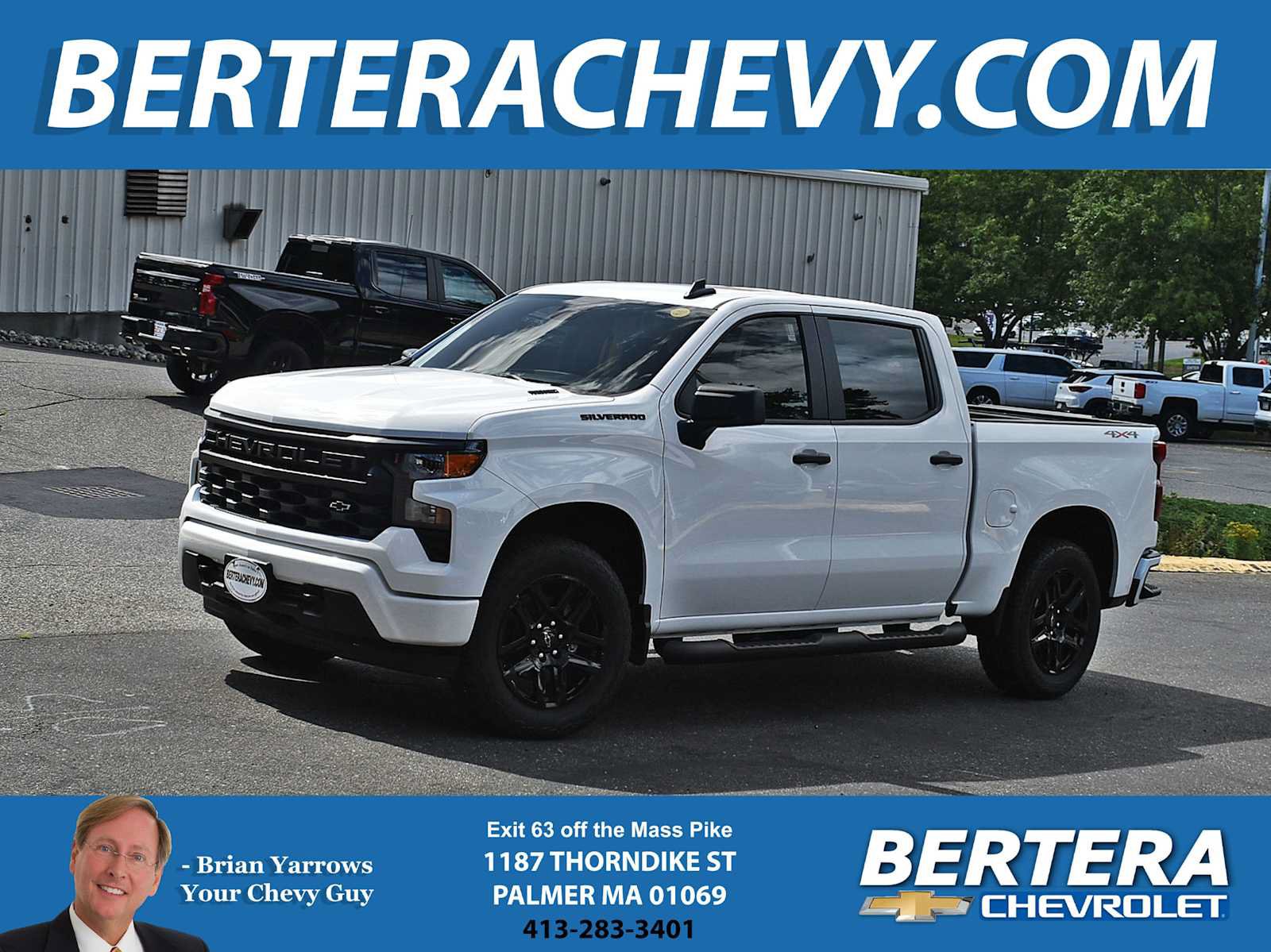 New 2026 Chevrolet Silverado 1500 Custom w/ Turbomax Blackout Package AWD/4WD image 1