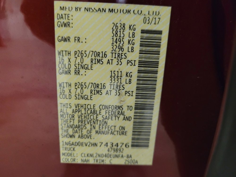 Used 2017 Nissan Frontier SV w/ SV Value Truck Package image 33