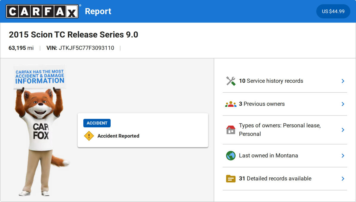 Used 2015 Scion tC image 2