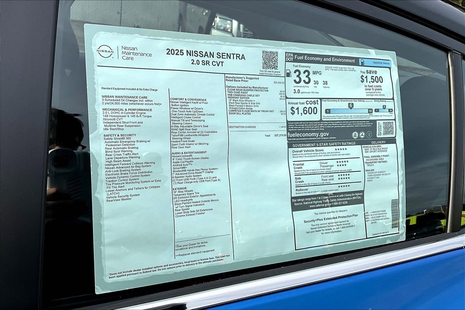 New 2025 Nissan Sentra SR w/ Midnight Edition image 14