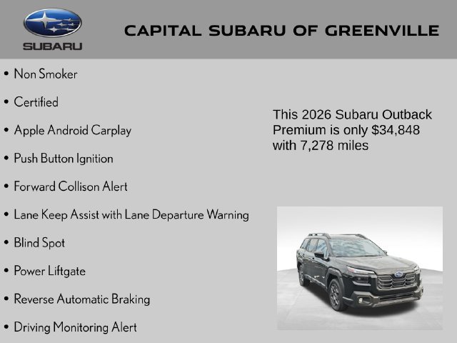 Certified 2026 Subaru Outback Premium AWD/4WD image 9