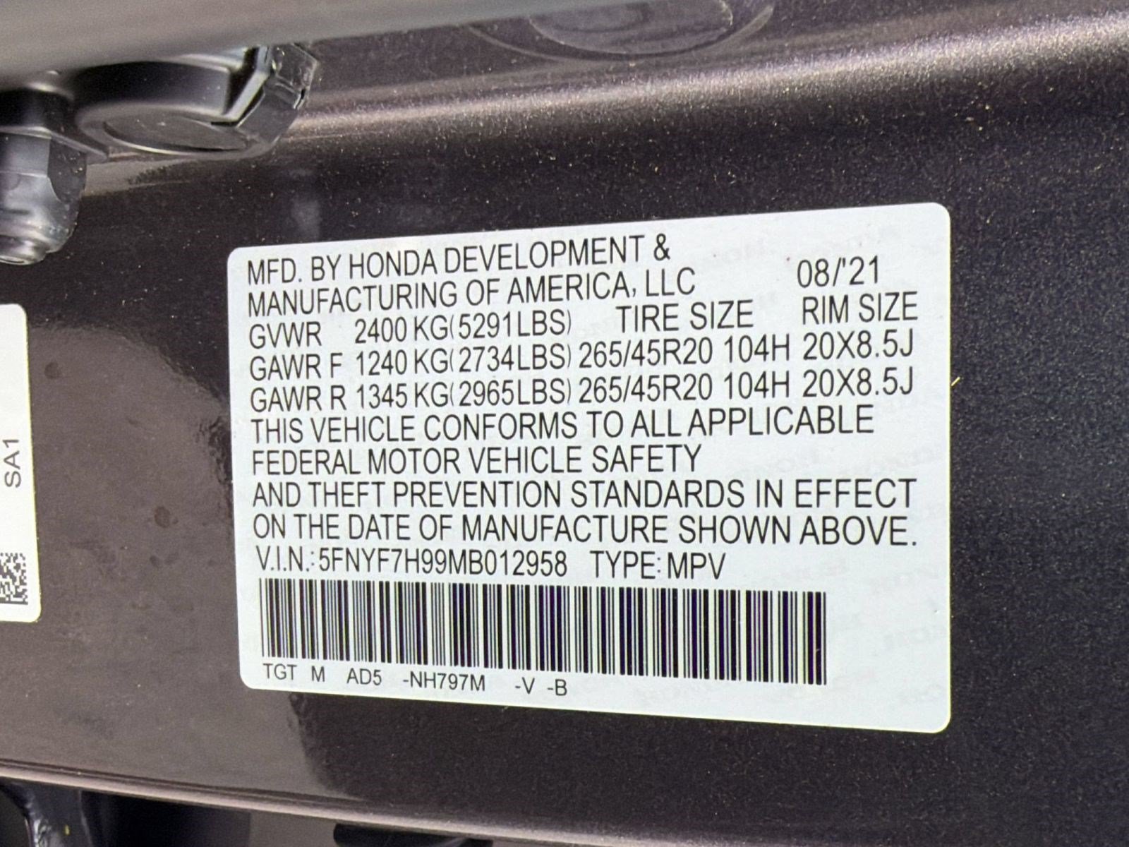 Used 2021 Honda Passport Touring image 25