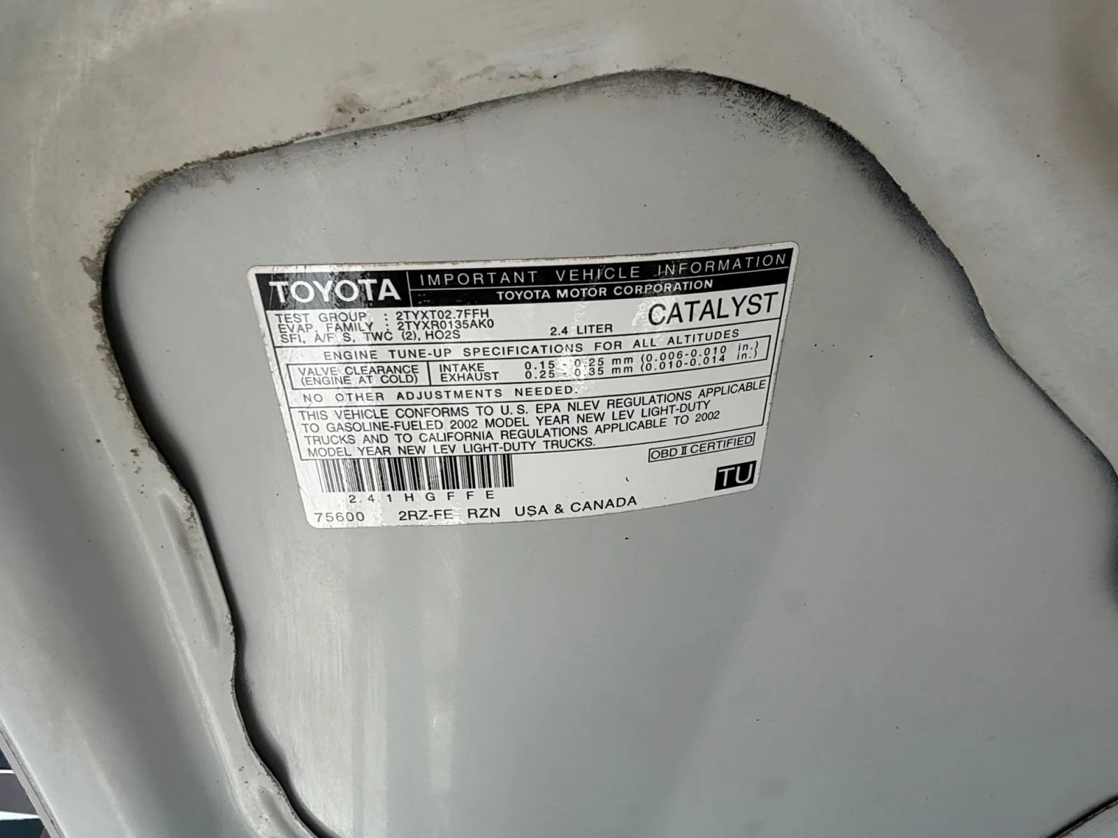 Used 2002 Toyota Tacoma 2WD Regular Cab image 30