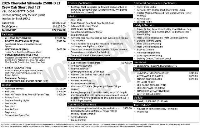 New 2026 Chevrolet Silverado 2500 LT w/ All Star Edition image 35